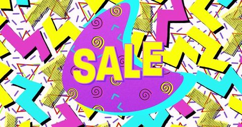 Retro Pop Art Style Sale Promotion Graphic