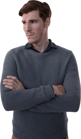 Transparent Image of Thoughtful Businessman With Arms Crossed - Download Free Stock Videos Pikwizard.com