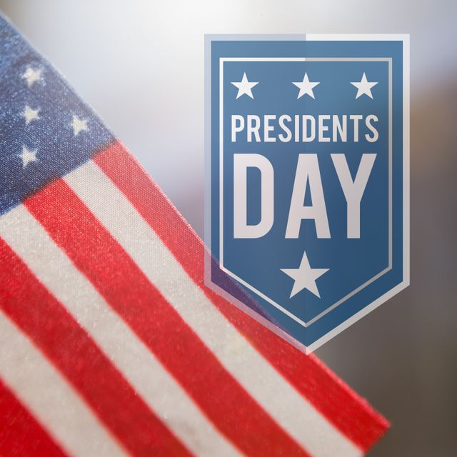 Presidents Day Celebration with American Flag and Stars - Download Free Stock Templates Pikwizard.com