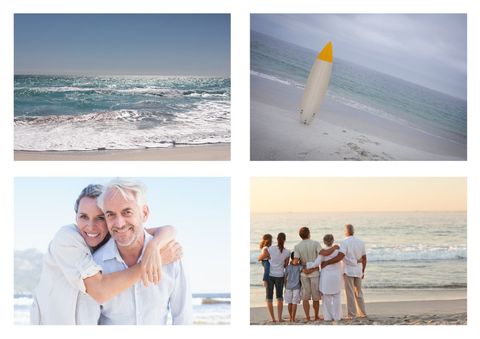 Tranquil Beachside Family Moments and Serene Sea Views