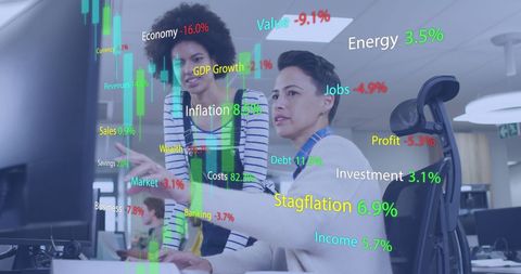 Diverse Team Analyzing Economic Charts in Office - Download Free Stock Images Pikwizard.com