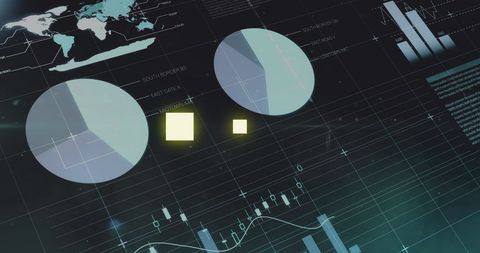 Digital Data Processing with Graphs and Maps Interface - Download Free Stock Images Pikwizard.com