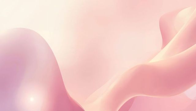 Pastel Pearlescent Flowing Ribbon Abstract Background with Soft Organic Curves