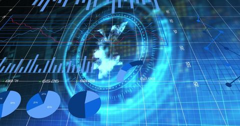 Digital Interface with Financial Data and Yen Symbol Analysis - Download Free Stock Images Pikwizard.com