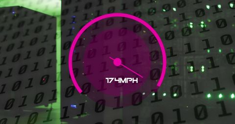 High-Speed Data Processing with Digital Interface Overlay - Download Free Stock Images Pikwizard.com
