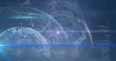 Futuristic Digital Media Concept with Global Interface Design - Download Free Stock Images Pikwizard.com
