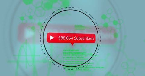 Digital Subscriber Count on Futuristic Interface Screen - Download Free Stock Images Pikwizard.com