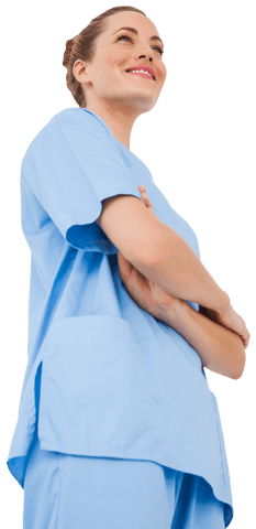 Confident Female Doctor in Transparent Medical Attire Laughing Set Cross-Arms - Download Free Stock Videos Pikwizard.com