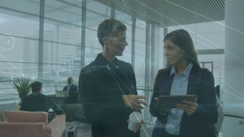 Digital Interface with Diverse Businesspeople