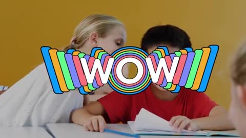 Children Whispering and Sharing in Classroom Illustrating Friendship