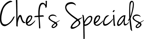 Chef's specials text on transparent background