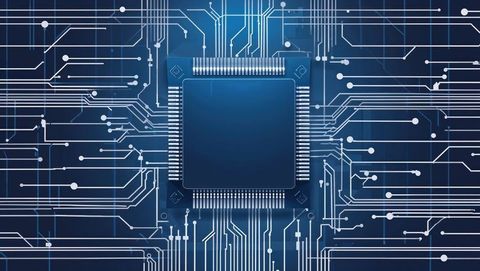 Glowing Microprocessor on Circuit Board Background - Download Free Stock Images Pikwizard.com