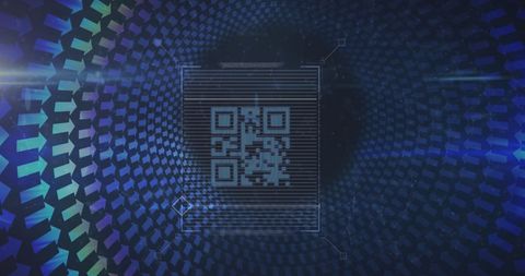 Futuristic Digital QR Code with Geometric Patterns - Download Free Stock Images Pikwizard.com