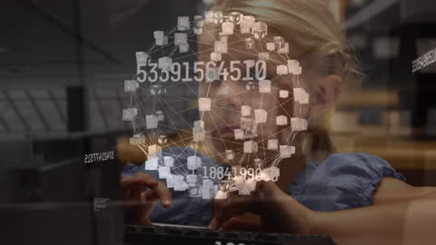 Child Engaging with Futuristic Digital Interface