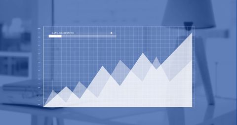 Growing Graph in Modern Office Environment - Download Free Stock Images Pikwizard.com