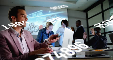 Team Collaborating on Digital Data Analytics