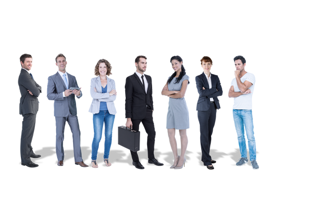 Diverse Business People Standing on Transparent Background - Download Free Stock Videos Pikwizard.com