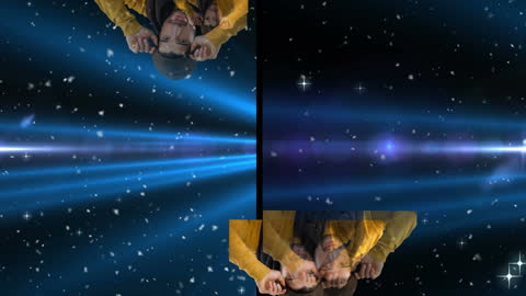 Surreal Light Trails with Abstract Dual Portrait