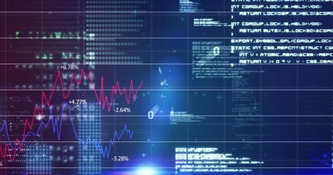 Dynamic Financial Charts with Blue Digital Interface - Download Free Stock Images Pikwizard.com