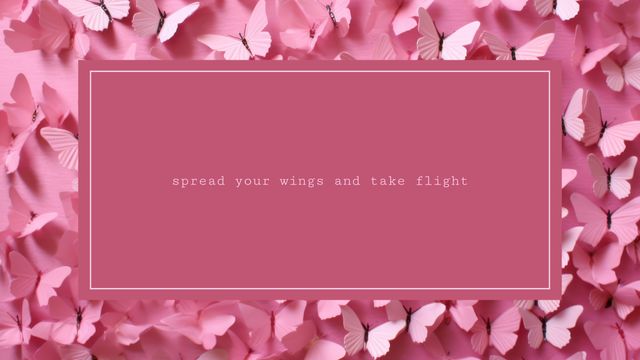 Inspirational Message with Pink Butterflies and Wings Motif - Download Free Stock Videos Pikwizard.com