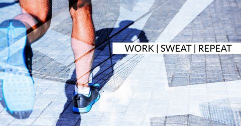 Fitness Motivation Concept with Energetic Runner and Inspiring Message - Download Free Stock Templates Pikwizard.com