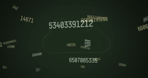 Digital Cloud Concept with Floating Numbers for Data Storage and Technology - Download Free Stock Images Pikwizard.com
