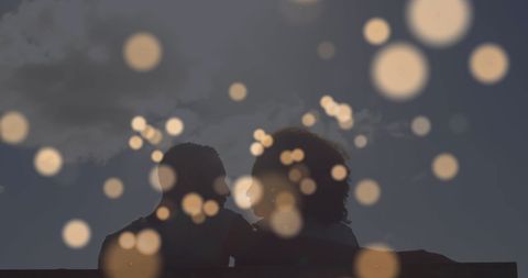 Romantic African American Couple at Beach with Dreamy Light Effects - Download Free Stock Images Pikwizard.com