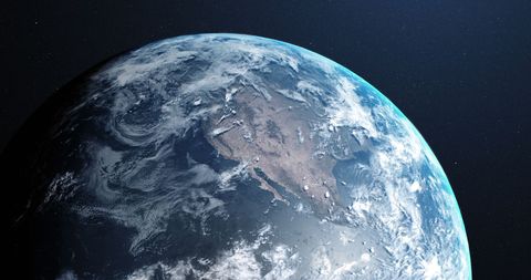 Planet Earth from Space with Cloudy Atmosphere - Download Free Stock Images Pikwizard.com