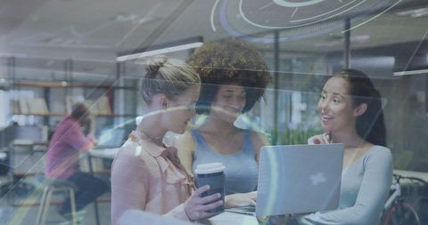 Confident Team of Women Collaborating in Modern Workspace - Download Free Stock Images Pikwizard.com