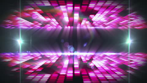 Dynamic Neon Light Show with Moving Matrix Patterns