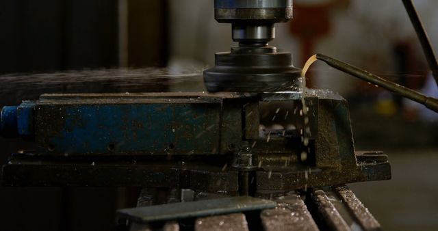 Metalworking Machine Operating in Industrial Workshop - Download Free Stock Images Pikwizard.com