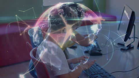 Children Exploring Technology with Digital Global Network Overlay