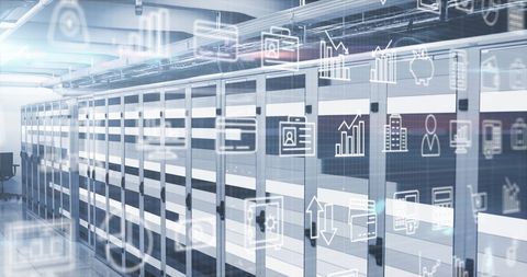 innovative data processing over modern computer servers - Download Free Stock Images Pikwizard.com