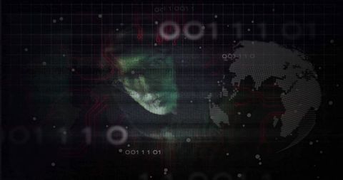 Hacker in Digital World Manipulating Code