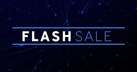 Flash Sale Banner with Electric Blue Themed Lights - Download Free Stock Images Pikwizard.com