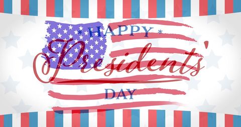 Celebratory presidents day american flag graphic design