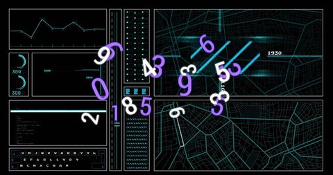 digital data visualization with numbers and graphs - Download Free Stock Images Pikwizard.com