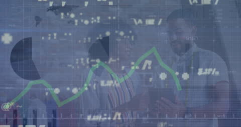 Diverse Business Team Analyzing Data Visualization