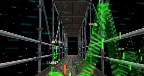 Scaffolding with Digital Financial Interface Displaying Data and Statistics - Download Free Stock Images Pikwizard.com