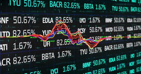 colorful stock market data on digital screen - Download Free Stock Images Pikwizard.com