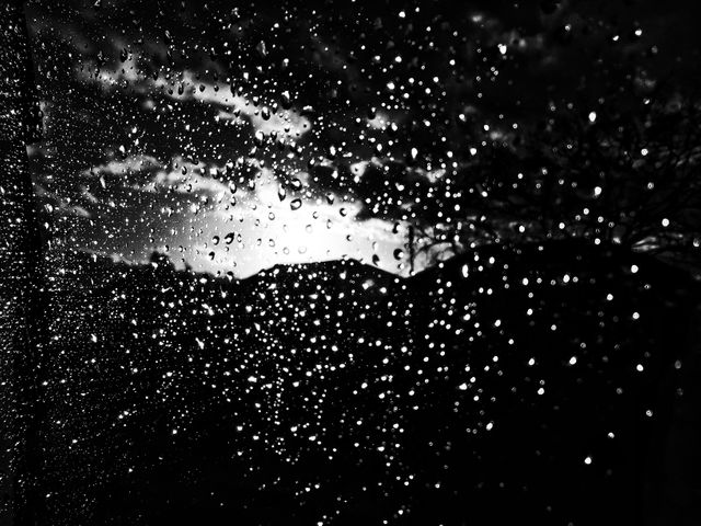 Raindrops on Window During Dark Stormy Night - Download Free Stock Photos Pikwizard.com