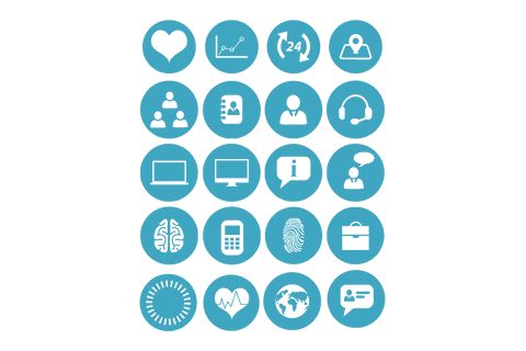 digital blue icons on transparent background - Download Free Stock Videos Pikwizard.com
