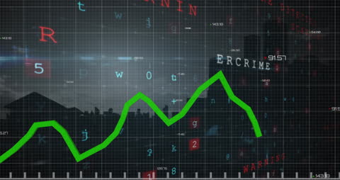 Digital Analytics Futuristic Cityscape With Data Visualization