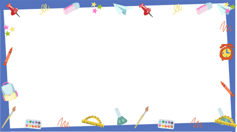 Transparent School-Themed Frame with Stationery and Art Supplies - Download Free Stock Videos Pikwizard.com
