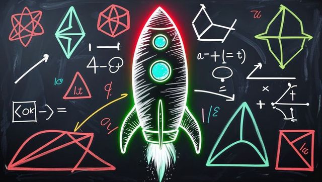 Artificial intelligence creating realistic rocket drawing