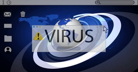 Digital Security Alert with Virus Warning Overlay - Download Free Stock Images Pikwizard.com