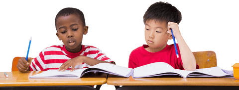 Students Collaborating at Desks in Classroom Setting, Transparent Background - Download Free Stock Videos Pikwizard.com