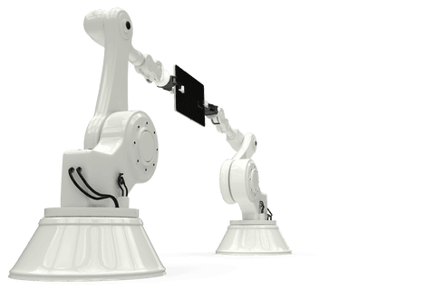 Transparent Robotic Arms with Tablet for Digital Innovation - Download Free Stock Videos Pikwizard.com