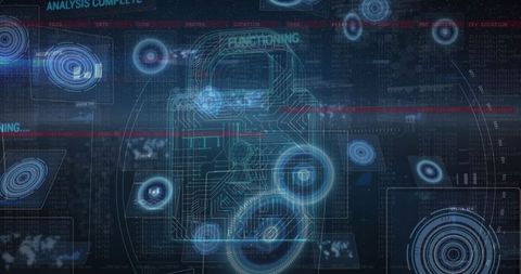 Digital Interface with Futuristic Security Padlock Overlay - Download Free Stock Images Pikwizard.com