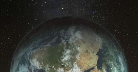 Earth from Space with Starry Backdrop - Download Free Stock Images Pikwizard.com